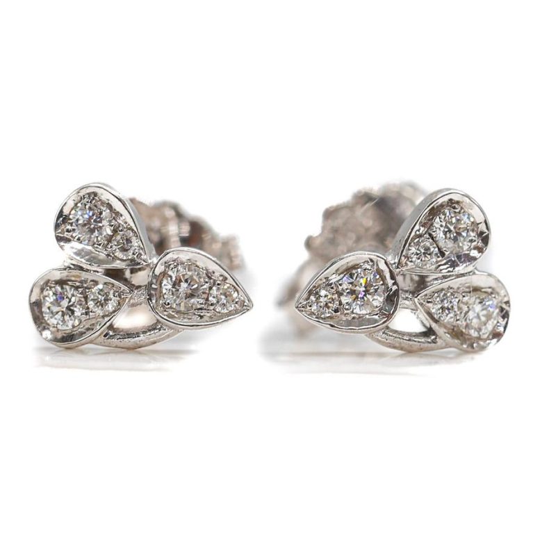 White Gold Diamond Stud Earrings