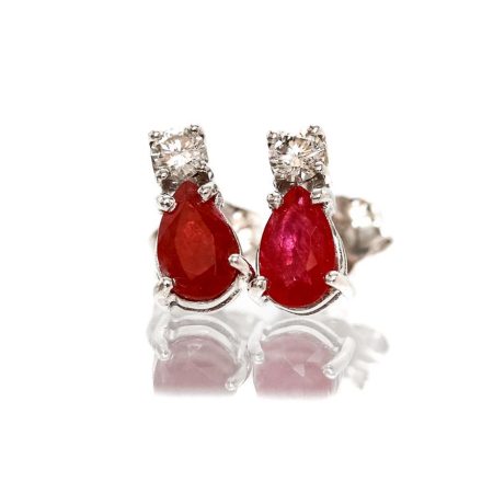 White Gold Stud Earrings