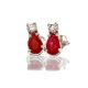 White Gold Stud Earrings