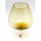 Amber Glass Goblet Vase