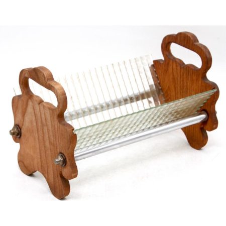Art Deco Glass & Oak Fruit Basket