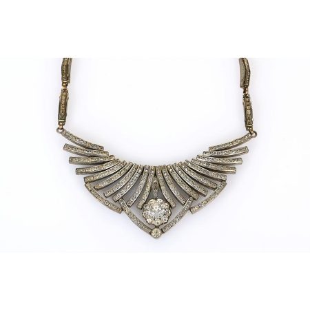 Rhinestone Art Deco Necklace