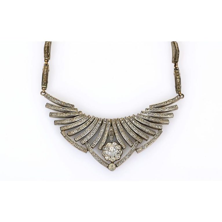 Rhinestone Art Deco Necklace