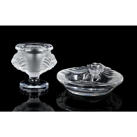 Lalique Ashtray & Lighter Holder