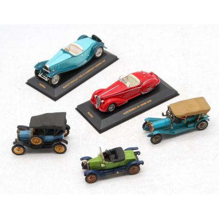 Five Scale Model Cars
