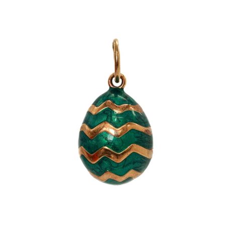 Gold & Enamel Egg Pendant