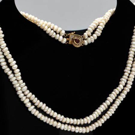Elegance Necklace Ruby & Pearl