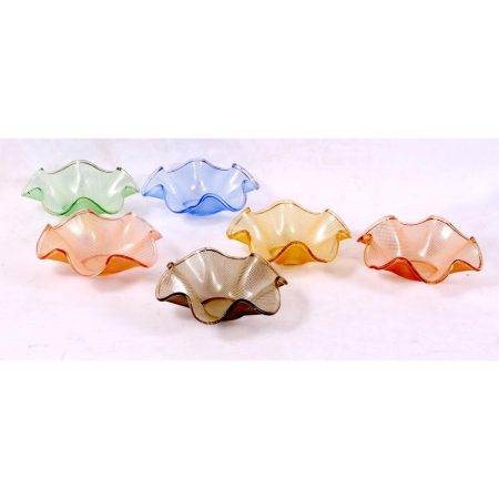 Italian Colony Waffle Glass Dessert Set