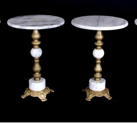 Four Italian Marble Side Tables