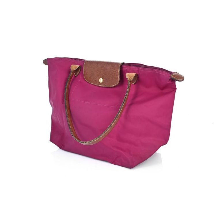 Longchamp 'Le Pliage' Magenta Tote Bag