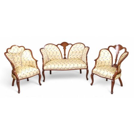 Mahogany Inlaid Cloud Lounge Suite