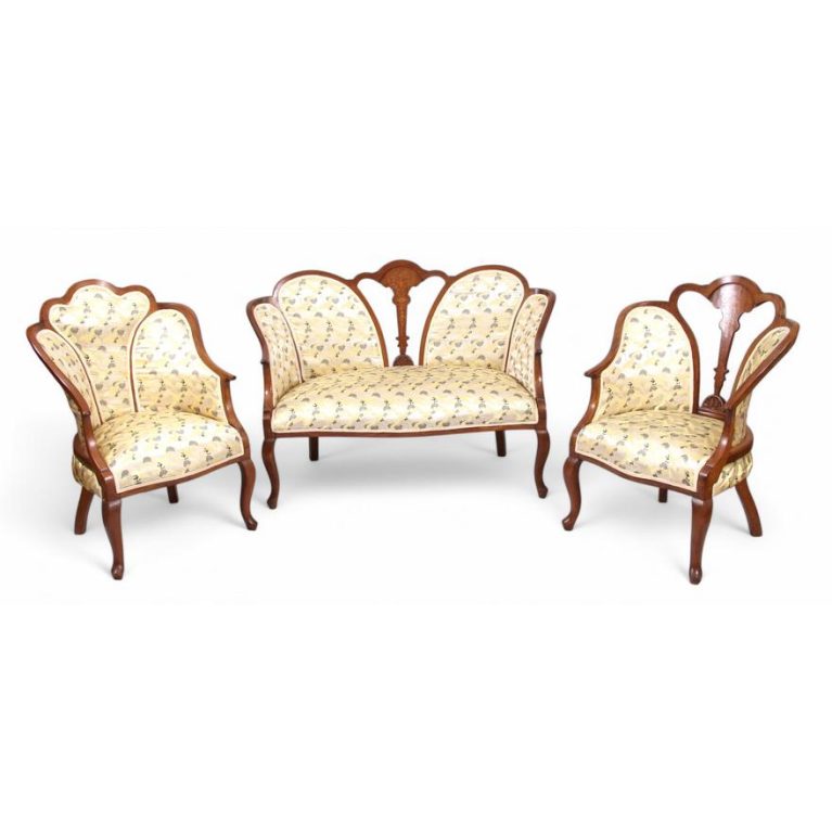 Mahogany Inlaid Cloud Lounge Suite