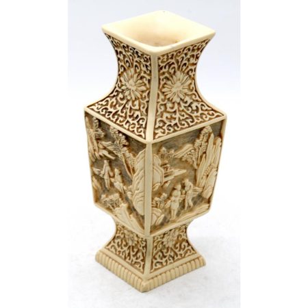 Chinese Ivory-Coloured Resin Vase