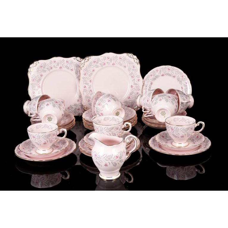 Tuscan Rose Fine Bone China Tea Set