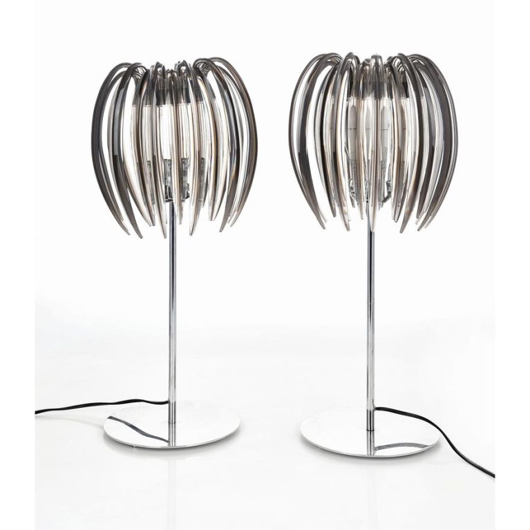 Smokey Aura Table Lamps