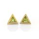 Sterling Silver-Gilt Peridot Stud Earrings