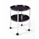 Chrome & Black Two-Tier Drinks Trolley