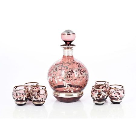 Venetian Plum Glass Decanter Set