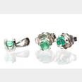 Emerald Set Pendant & Stud Earrings
