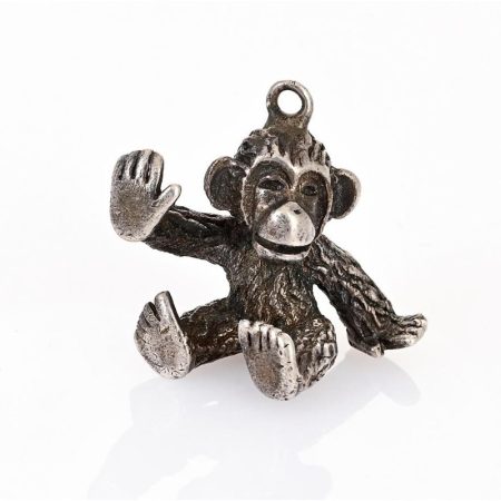 Sterling Silver Monkey Pendant