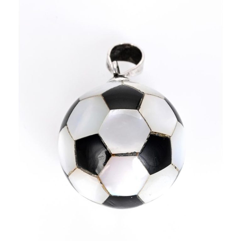 Onyx Pearl Kick Soccer Ball Pendant