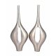 Abstract Brushed Metal Vases