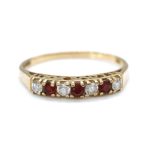 Vintage 9ct Yellow Gold Half Eternity Ring