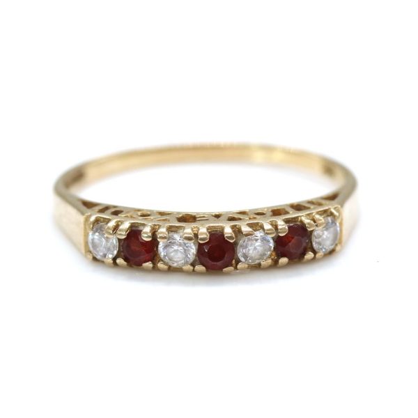 Vintage 9ct Yellow Gold Half Eternity Ring